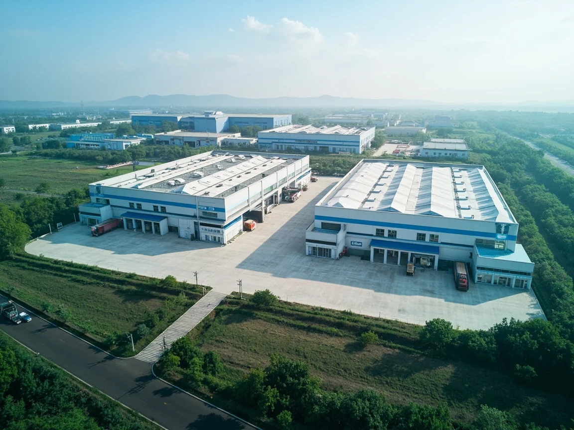 Aerial view of Jinxing Power 28000 square meter manufacturing base in Zhengzhou China
