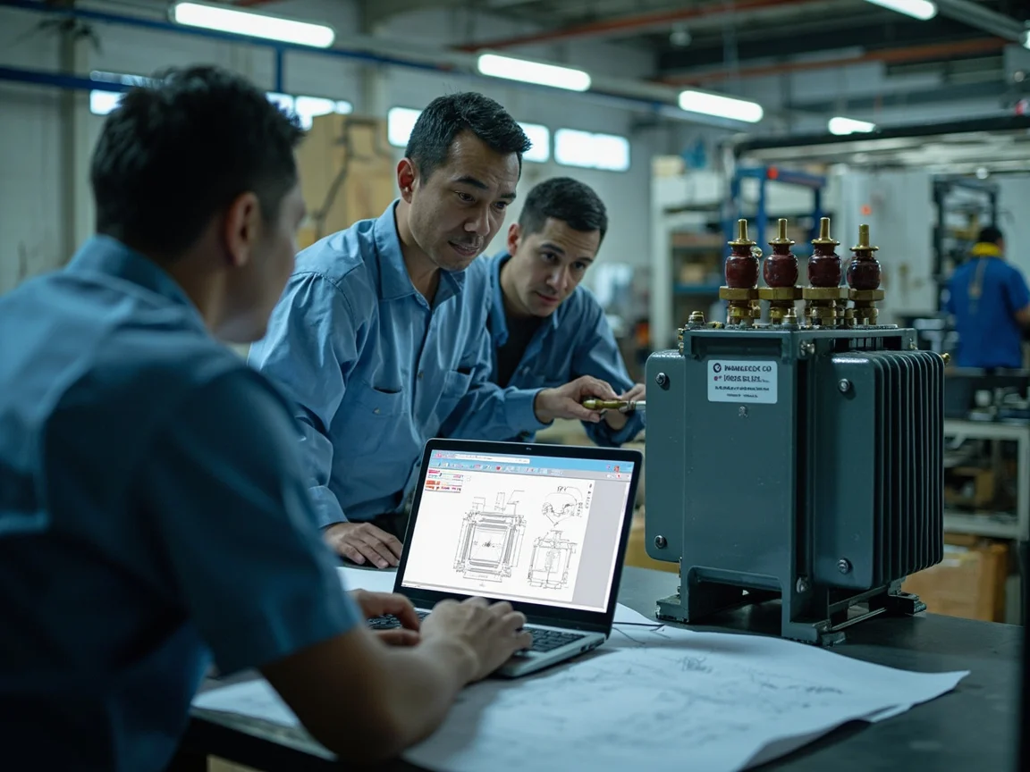 Jinxing Power OEM manufacturing workshop with custom branded transformers ready for global export