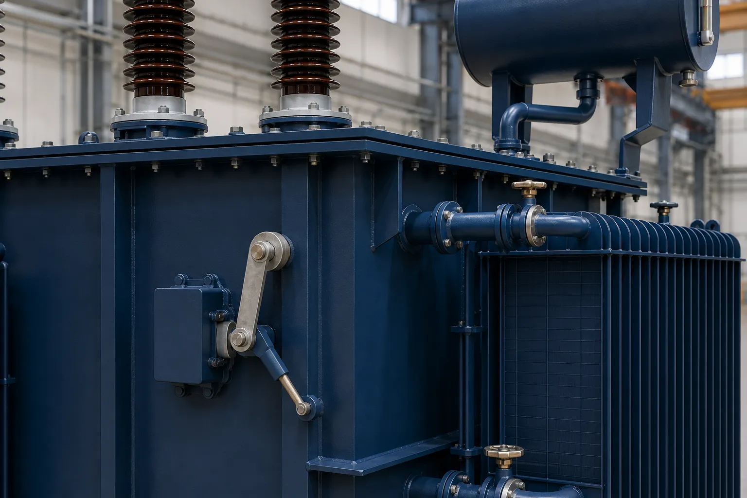 35kV transformer technical details including bushings, cooling and terminals