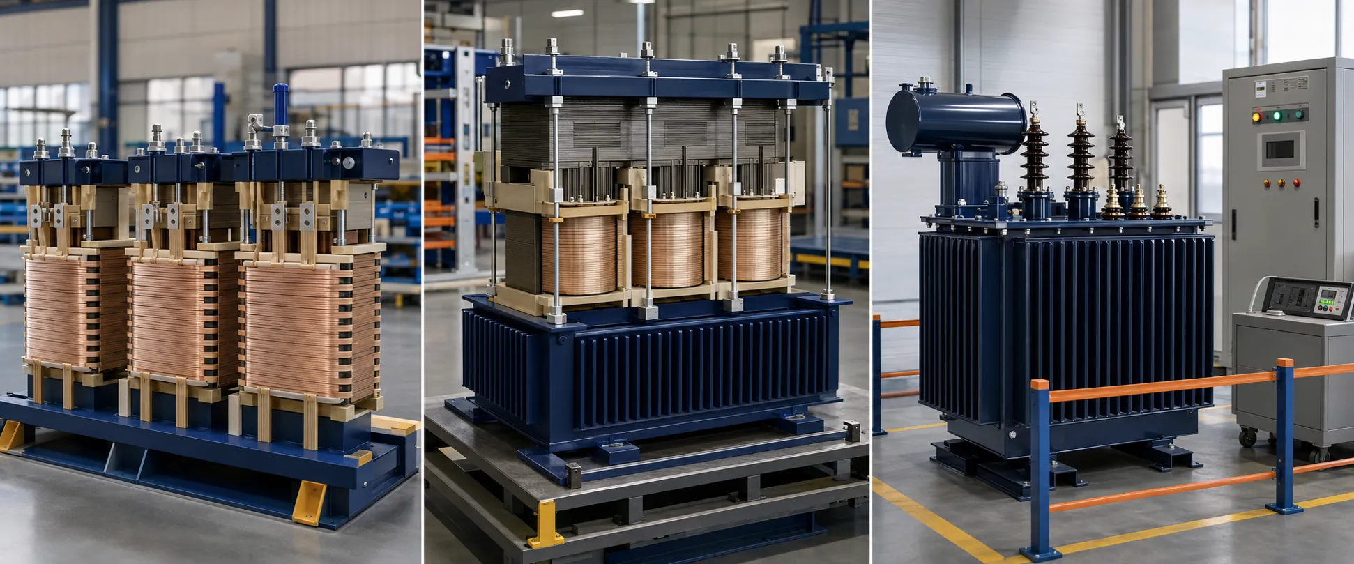 Oil-immersed transformer manufacturing and factory testing process
