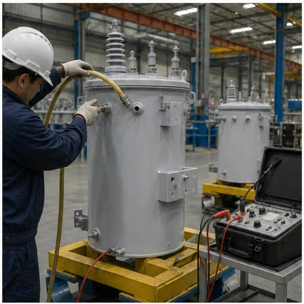 Pole-mounted Transformer — manufacturing and quality testing