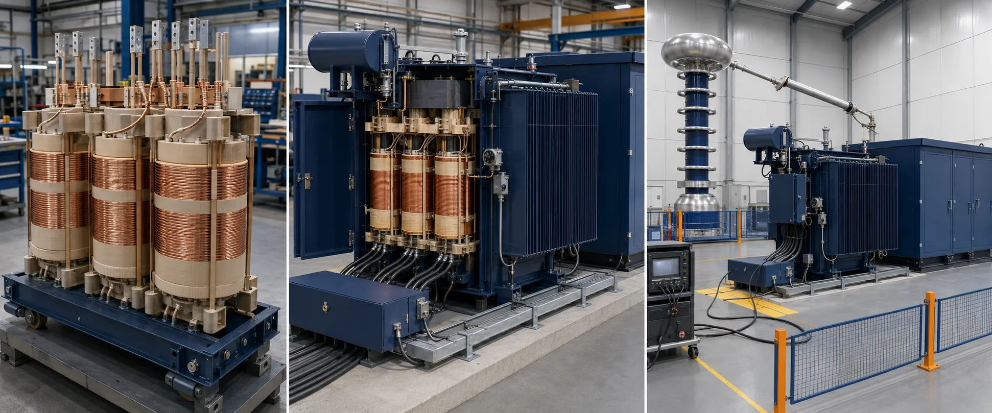 Solar transformer winding, enclosure assembly and high-voltage testing