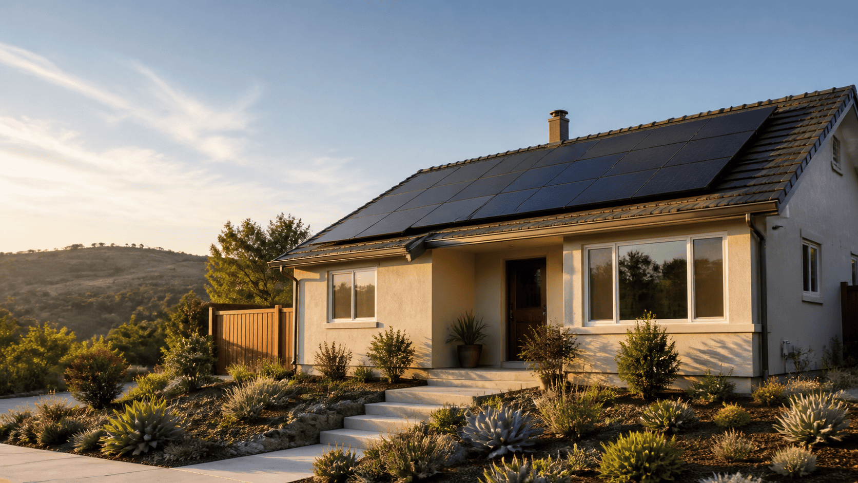 Completed California home solar installation